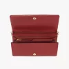 Chloé Spin Flap-Geldbörse mit Kette aus genarbtem Leder Chloé Spin Flap-Geldbörse mit Kette aus genarbtem Leder