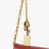 Chloé Spin Flap-Geldbörse mit Kette aus genarbtem Leder Chloé Spin Flap-Geldbörse mit Kette aus genarbtem Leder
