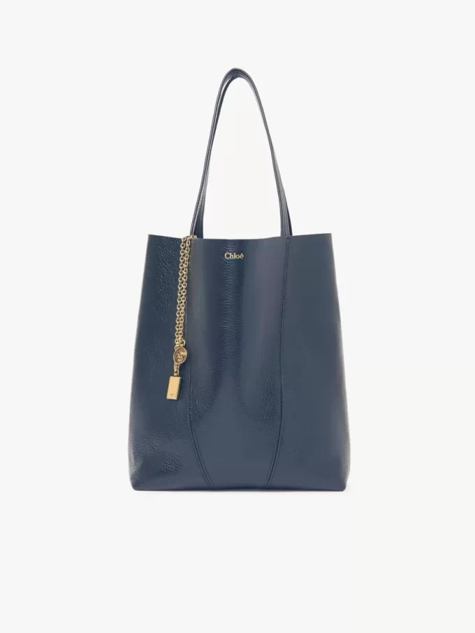 Chloé Spin Tote Bag aus genarbtem Leder Chloé Spin Tote Bag aus genarbtem Leder
