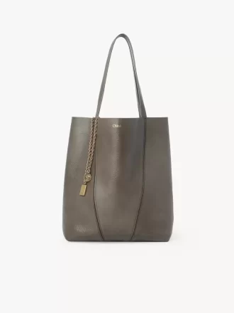 Chloé Spin Tote Bag aus genarbtem Leder