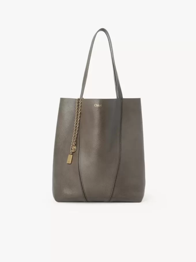 Chloé Spin Tote Bag aus genarbtem Leder Chloé Spin Tote Bag aus genarbtem Leder