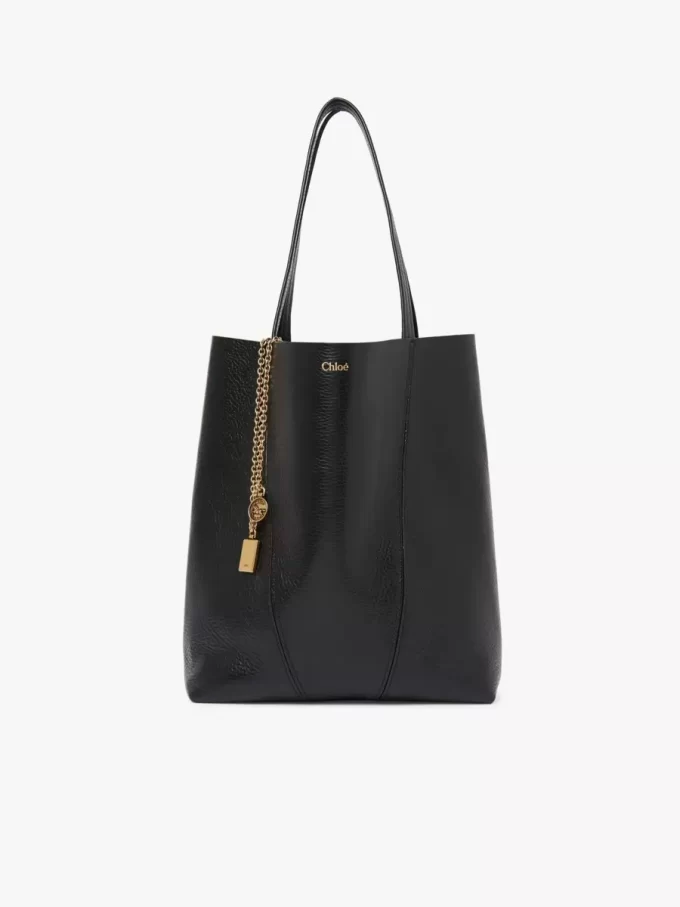 Chloé Spin Tote Bag aus genarbtem Leder