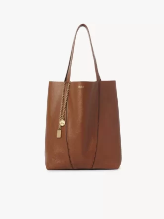 Chloé Spin Tote Bag aus genarbtem Leder