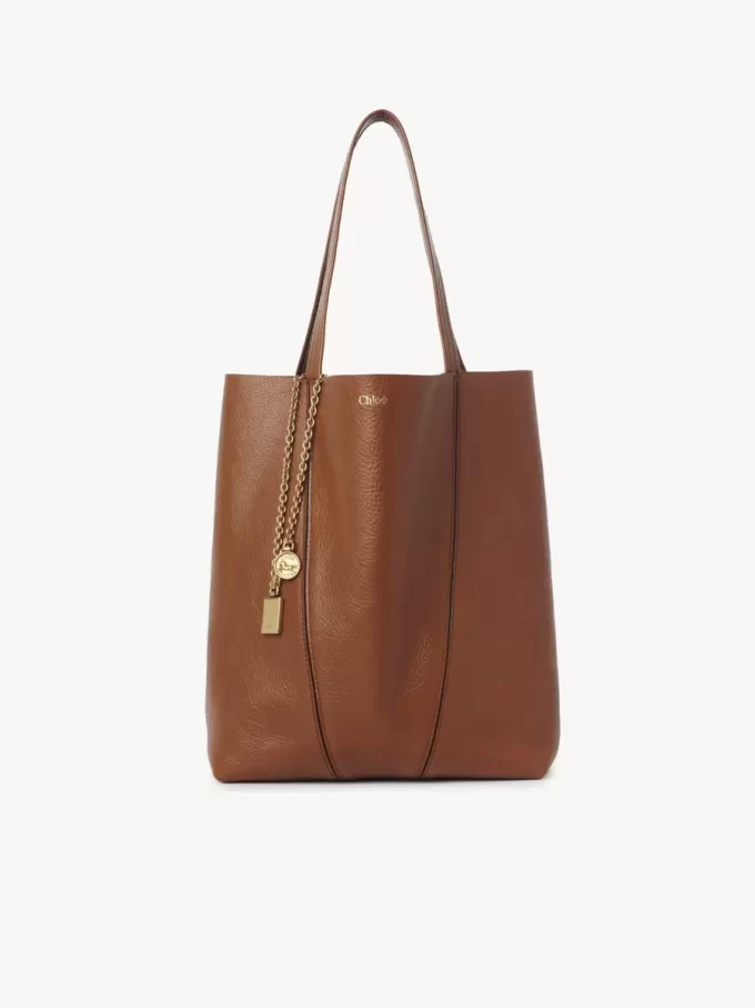 Chloé Spin Tote Bag aus genarbtem Leder