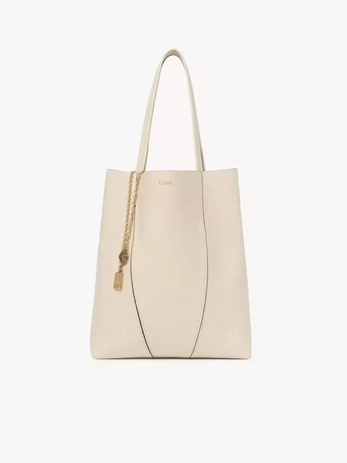 Chloé Spin Tote Bag aus genarbtem Leder Chloé Spin Tote Bag aus genarbtem Leder