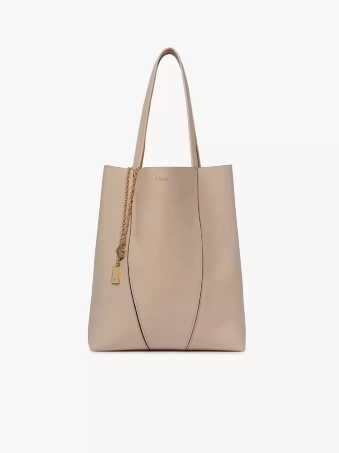 Chloé Spin Tote Bag aus genarbtem Leder Chloé Spin Tote Bag aus genarbtem Leder