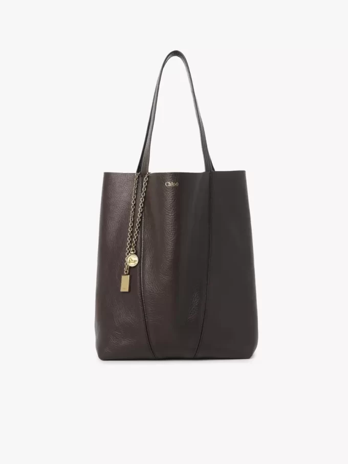 Chloé Spin Tote Bag aus genarbtem Leder