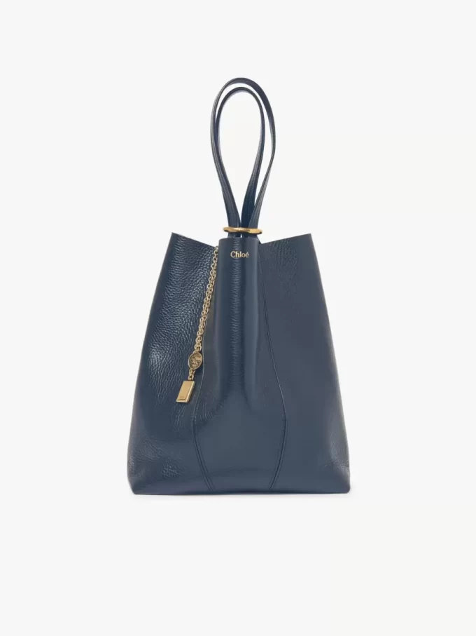 Chloé Spin Tote Bag aus genarbtem Leder Chloé Spin Tote Bag aus genarbtem Leder