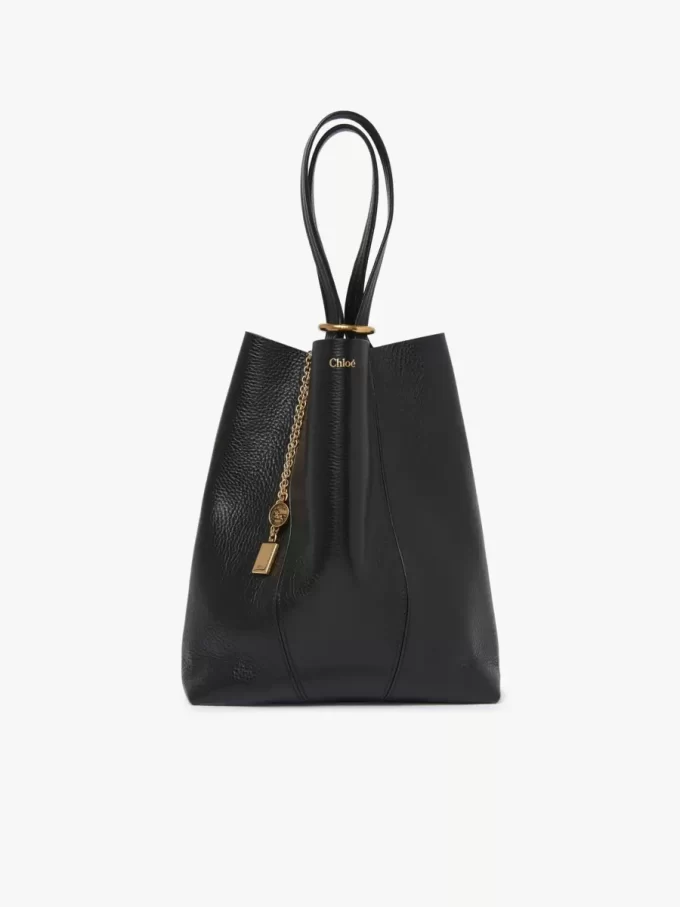 Chloé Spin Tote Bag aus genarbtem Leder