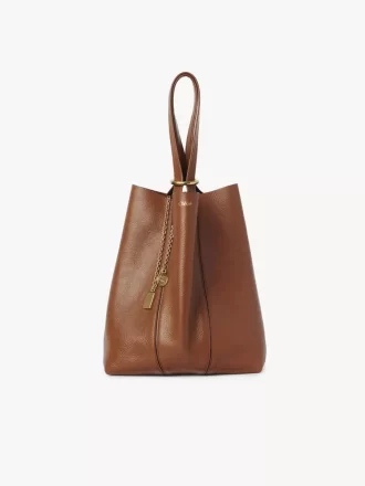 Chloé Spin Tote Bag aus genarbtem Leder
