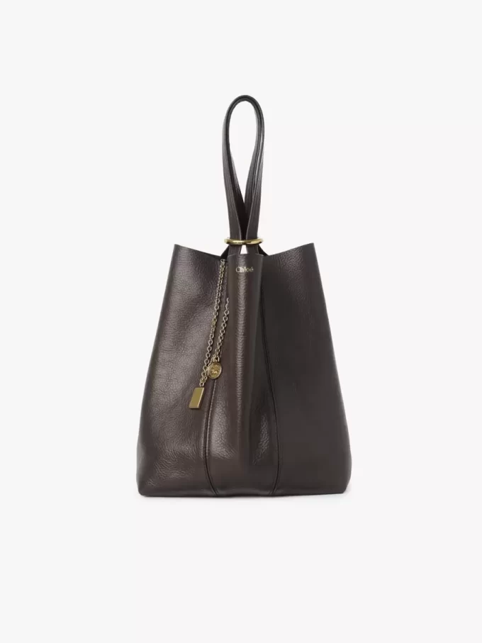 Chloé Spin Tote Bag aus genarbtem Leder