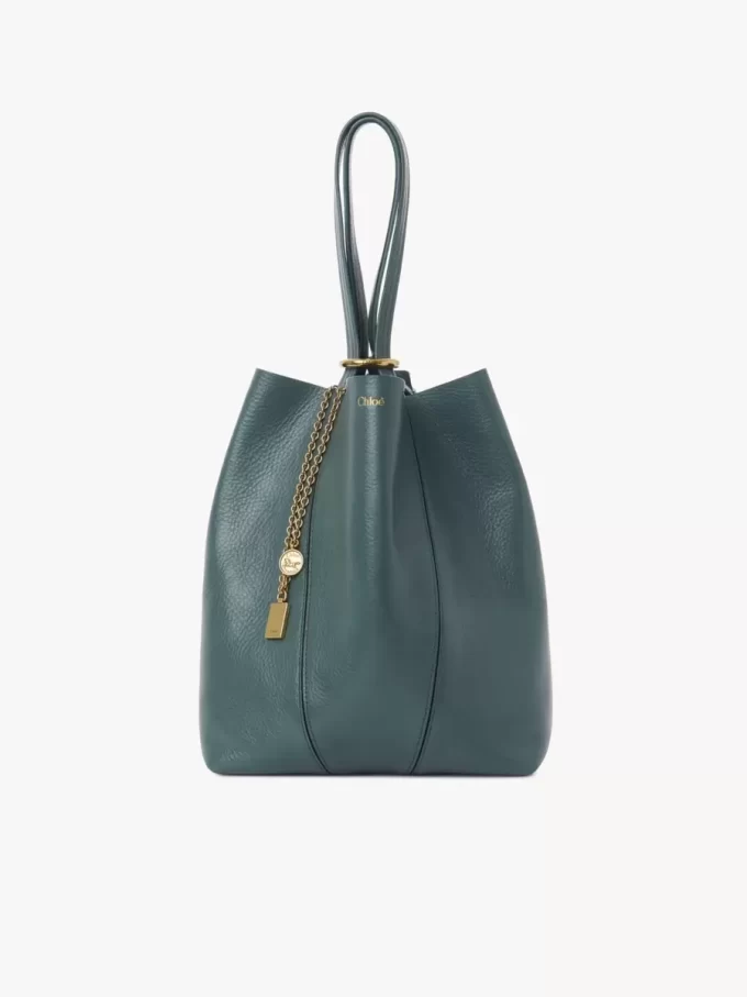 Chloé Spin Tote Bag aus genarbtem Leder Chloé Spin Tote Bag aus genarbtem Leder