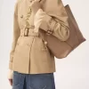 Chloé Spin Tote Bag aus genarbtem Leder Chloé Spin Tote Bag aus genarbtem Leder