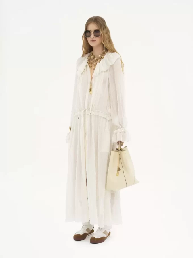 Chloé Spin Tote Bag aus genarbtem Leder Chloé Spin Tote Bag aus genarbtem Leder