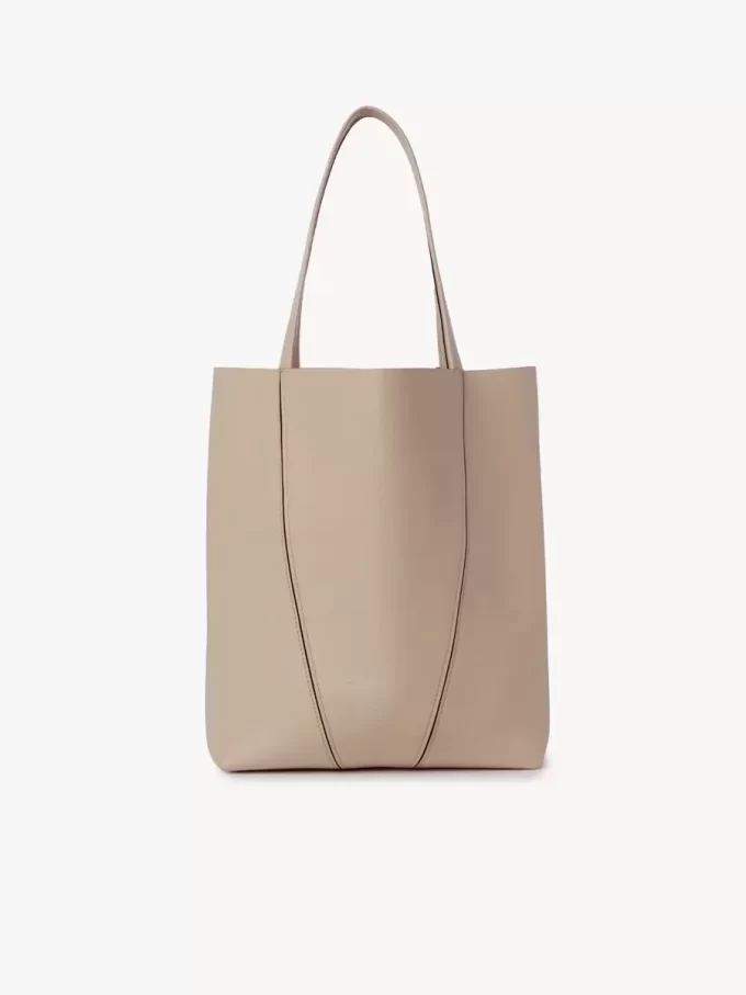 Chloé Spin Tote Bag aus genarbtem Leder Chloé Spin Tote Bag aus genarbtem Leder