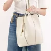 Chloé Spin Tote Bag aus genarbtem Leder
