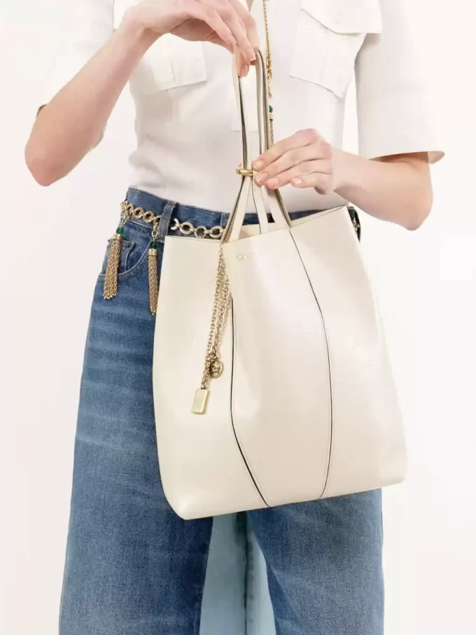 Chloé Spin Tote Bag aus genarbtem Leder