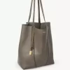 Chloé Spin Tote Bag aus genarbtem Leder Chloé Spin Tote Bag aus genarbtem Leder