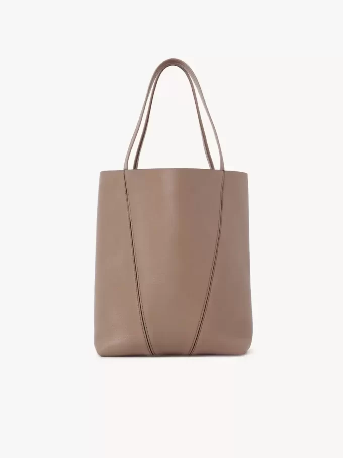 Chloé Spin Tote Bag aus genarbtem Leder Chloé Spin Tote Bag aus genarbtem Leder