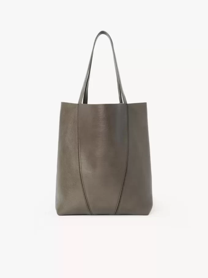 Chloé Spin Tote Bag aus genarbtem Leder Chloé Spin Tote Bag aus genarbtem Leder