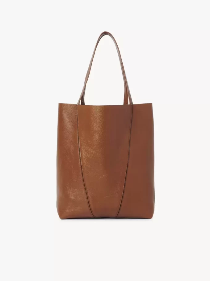 Chloé Spin Tote Bag aus genarbtem Leder