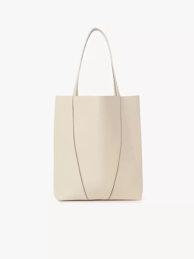 Chloé Spin Tote Bag aus genarbtem Leder Chloé Spin Tote Bag aus genarbtem Leder