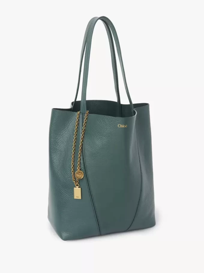 Chloé Spin Tote Bag aus genarbtem Leder Chloé Spin Tote Bag aus genarbtem Leder
