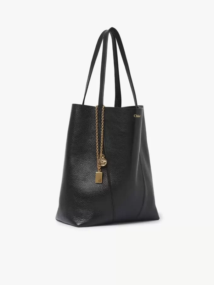 Chloé Spin Tote Bag aus genarbtem Leder