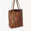 Chloé Spin Tote Bag aus genarbtem Leder