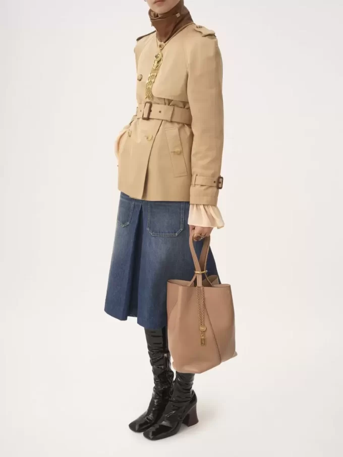 Chloé Spin Tote Bag aus genarbtem Leder Chloé Spin Tote Bag aus genarbtem Leder