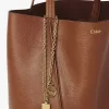 Chloé Spin Tote Bag aus genarbtem Leder