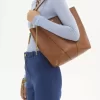 Chloé Spin Tote Bag aus genarbtem Leder
