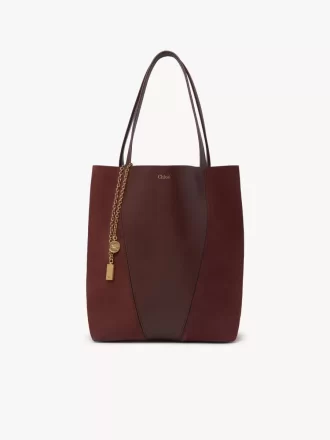 Chloé Spin Tote Bag aus genarbtem Leder und Wildleder