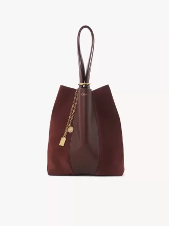 Chloé Spin Tote Bag aus genarbtem Leder und Wildleder