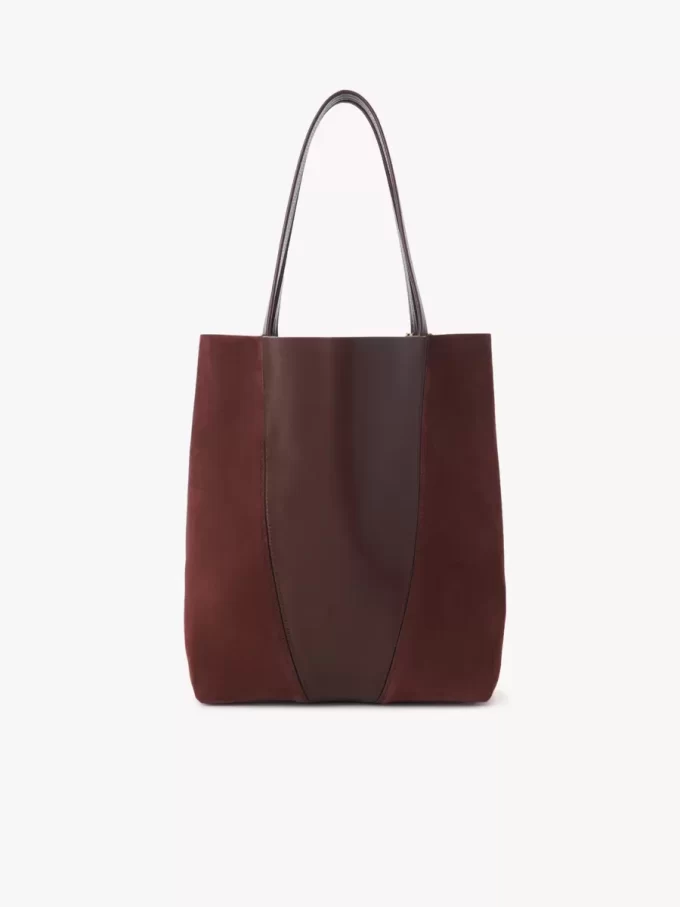 Chloé Spin Tote Bag aus genarbtem Leder und Wildleder Chloé Spin Tote Bag aus genarbtem Leder und Wildleder