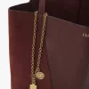 Chloé Spin Tote Bag aus genarbtem Leder und Wildleder Chloé Spin Tote Bag aus genarbtem Leder und Wildleder