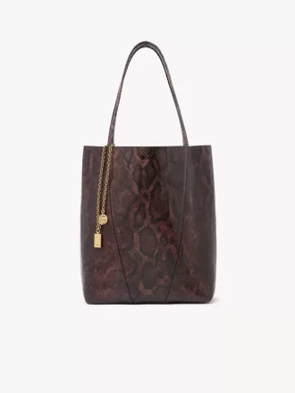 Chloé Spin Tote Bag aus Leder mit Python-Effekt