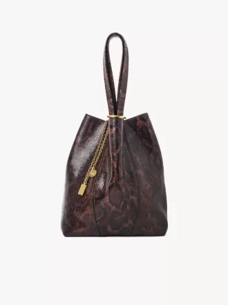 Chloé Spin Tote Bag aus Leder mit Python-Effekt