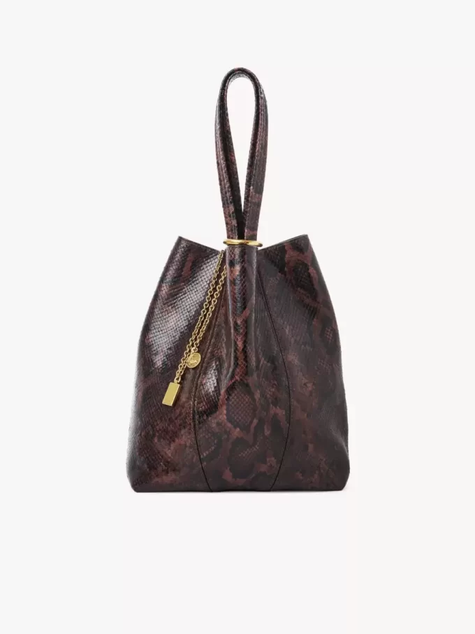 Chloé Spin Tote Bag aus Leder mit Python-Effekt Chloé Spin Tote Bag aus Leder mit Python-Effekt