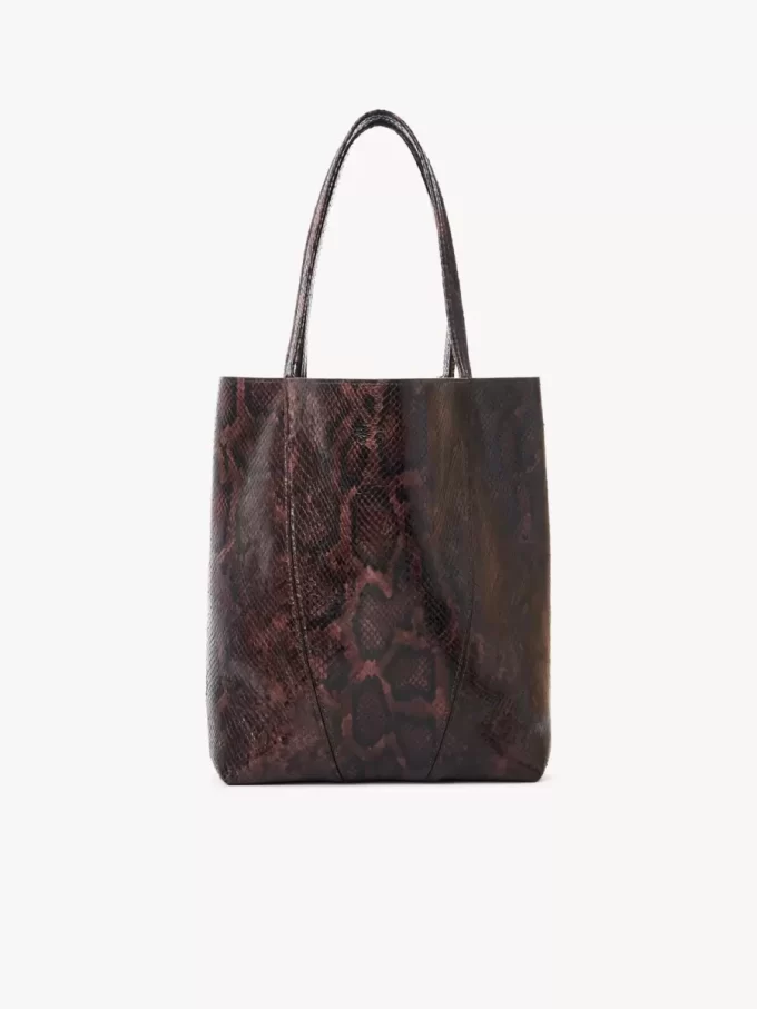 Chloé Spin Tote Bag aus Leder mit Python-Effekt Chloé Spin Tote Bag aus Leder mit Python-Effekt