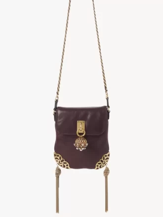 Château Treasures – Ketten-Flap-Tasche aus genarbtem Leder