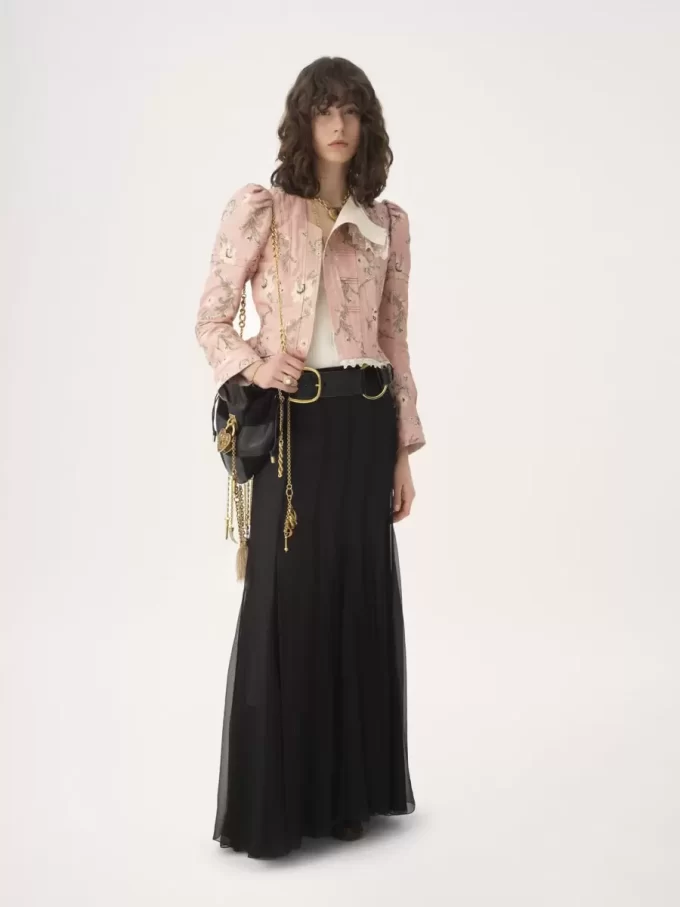 Fließender Maxirock aus Seidenmousseline