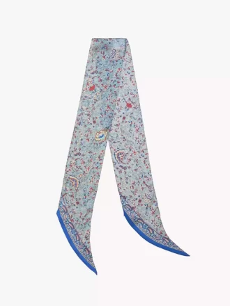 Der Chloé Paisley Bandeau-Schal aus Seidencharmeuse
