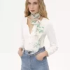 Der Chloé Peonies Bandeau-Schal aus Seidencharmeuse Der Chloé Peonies Bandeau-Schal aus Seidencharmeuse