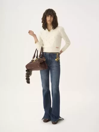 Figurbetonter Pullover aus Woll- und Kaschmirstrick