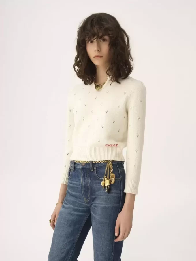 Figurbetonter Pullover aus Woll- und Kaschmirstrick