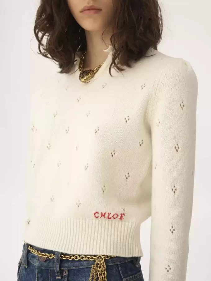 Figurbetonter Pullover aus Woll- und Kaschmirstrick