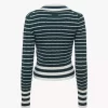 Figurbetonter Pullover mit V-Ausschnitt aus Merinowolle Figurbetonter Pullover mit V-Ausschnitt aus Merinowolle