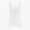 Figurbetontes Tanktop aus Baumwolljersey und Guipure Figurbetontes Tanktop aus Baumwolljersey und Guipure