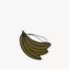 Flache Tasche „Banane“ aus genarbtem Leder